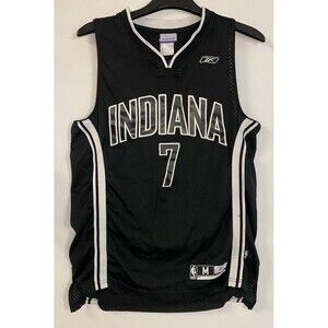 Reebok Indiana Pacers #7 Jermaine O'Neal NBA Jersey Mens Medium Black White